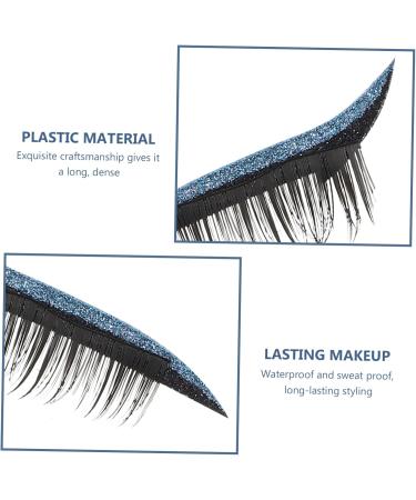FOMIYES 4 pairs Makeup with Eye Eyeliner Shiny Liners Tool Reusable Face Glitter Long Blue Self-adhesive 4x1.5cm Blue - Buy Online on GoSupps.com