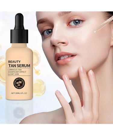 Self Tanning Facial Drops 30ml Natural Bronzing Liquid | Sunless Tanning Solution For Home | For Business Travel Home Outdoor School Girlfriend Wife Friend Sister - Buy Online on GoSupps.com