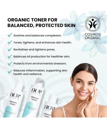 Nov Natural Organic Vegan Organic Toner | Skin Care Face Moisturizer 6.76 Fl. Oz. Rose Water Aloe Vera - Buy Online on GoSupps.com