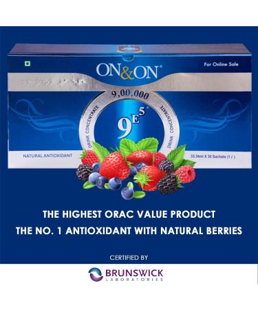ON & ON 9E5 Drink Concentrate: Highest ORAC Value Immunity Boosting Formula - 30 Sachets/Tube - Buy Online on GoSupps.com