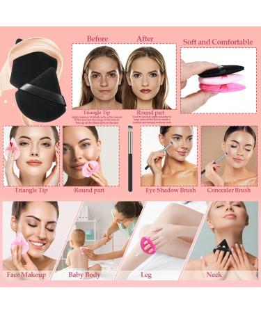 Hebterrka 8 Pieces Triangular Powder Puffs Face Makeup Setting Powder Puff Soft Makeup Powder Puff for Face Eyes Nose Body - Buy Online on GoSupps.com