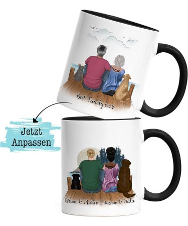 Personalized Kiddle Design Couple with Dogs Mug - Perfect Gift for Dog Lovers Dog Mom & Dad - Buy Online on GoSupps.com