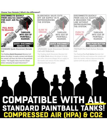 Maddog Heavy Duty Paintball Tank Remote Coil - CO2 / HPA Compressed Air Quick Disconnect - Buy Online on GoSupps.com