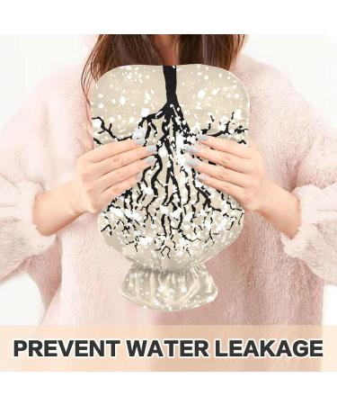 Naanle 2L Hot Water Bottle with Christmas Snow Tree Cover - Pain Relief & Warmth for Back Hands & Feet - Ideal for Hot & Cold Therapy - Buy Online on GoSupps.com