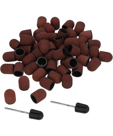 YAOGOHUA 80# Grit Nail Art Sanding Heads Manicure Polishing Grinding Nail Drill Bits Sanding Bands Set - Buy Online on GoSupps.com