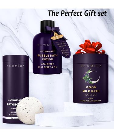 Antioxidant Bubble Bath - Luxury Long Lasting Bubble Bath - SweetAcai Berry Blueberry Fig Essential Oils Detox Hydrating Relaxing Stress Relief - Self Care Spa Gift for Women Birthday Gifts Christmas - Buy Online on GoSupps.com