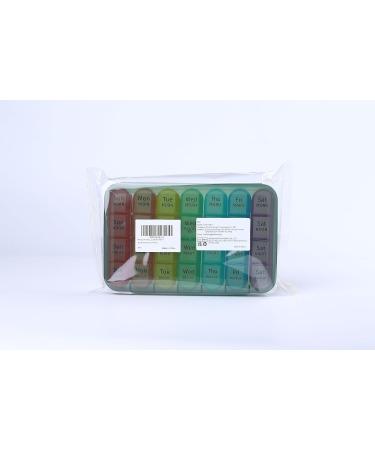 Betife Weekly Pill Box Organizer - 7 Day 4 Compartments Tablet Box - Olive Green - Buy Online on GoSupps.com
