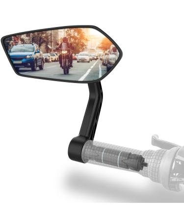 Xcel rim - Bicycle mirror Extra large mirror surface | impact -resistant real glass |Bicycle mirror for handlebar ebike |Return mirror bicycle mirror for e-bike bicycle backing mirror (left handlebar end rm12e) - Buy Online on GoSupps.com
