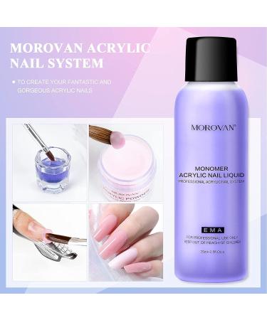 Morovan Acrylic Nail Kit with 2oz Acrylic Powder - DIY Nail Set for Home Salon in White - Buy Online on GoSupps.com