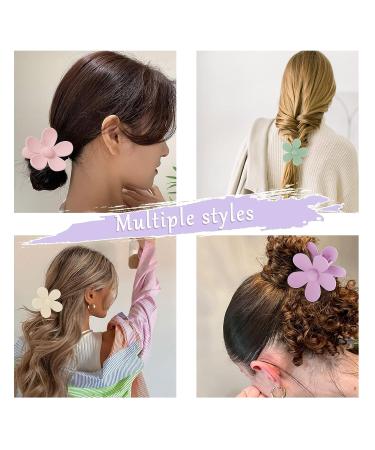 8 PCS Floral Claw Clips for Women & Girls - Strong Hold Hair Accessories for Thick Long Hair - No Slip Cute Claw Clips in Morandi Colors - Buy Online on GoSupps.com