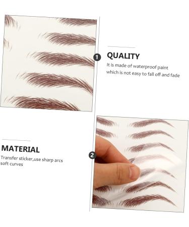 Housoutil 4 Sheets Waterproof Eyebrow Stickers Eyebrow Tools Eyebrow Transfer Stickers Water Proof 3d Cosmetic 21x14.8cm Brown - Buy Online on GoSupps.com