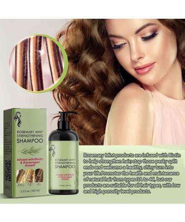 Lot de 2 shampoings hydratants la menthe et au romarin pour femme lutte contre la chute des cheveux apaise le cuir chevelu se coiffe facilement convient tous les types de cheveux - Buy Online on GoSupps.com