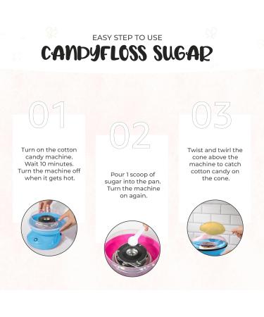 Baking Beauty and Beyond 800g Premium Vanilla Flavour Cotton Candy Floss Sugar - Natural Ingredients for Every Occasion - Buy Online on GoSupps.com