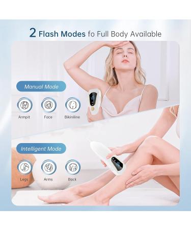 3-in-1 IPL Laser Hair Removal Device for Women and Men with Ice-cooling System - 999,999 Flashes, Lifetime Use - For Facial, Legs, Arms, Armpits - Buy Online on GoSupps.com