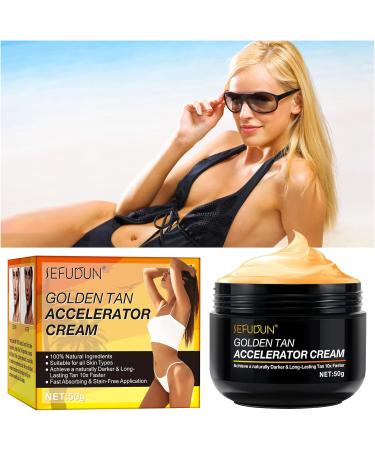 Tanning Accelerator 50g Tan Accelerator for Sun Instensive Brown Tanning Gel Premium Bronzer Cream Effective in Sunbeds & Outdoor Sun Achieve a Natural Tan with Natural Ingredients - Buy Online on GoSupps.com