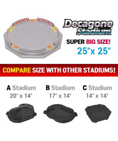 TOYMECA Battling Tops Stadium - Large 65cm Bey Burst Blade Arena for 4-6 Kids | Ultimate Battle Experience - Buy Online on GoSupps.com