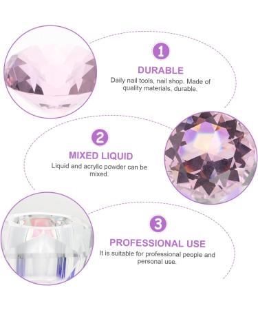 minkissy 5 Pcs Nail Art Crystal Cup Glass Dappen Dish Glass Containers with Lids Crystal Nail Cup Crystal Dappen Dish Dappen Dish for Nails Flower Dappen Dish Bowl White Crystal 5.5x5.5cmx5pcs Pinkx5pcs - Buy Online on GoSupps.com