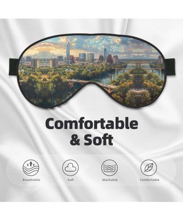 SSIMOO Soft Sleep Eye Mask | Breathable Black Eye Patch for Women | Perfect for Travel & Relaxation - Austin Texas - Buy Online on GoSupps.com