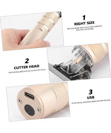 Beatifufu Electric Haircut Supplies Mustache Trimmer for Men for Men at Home Trimmers Rainbow Clips Electric Clippers Clipper Carved Cutting Tool 14.5X4.2X2.5cm Golden - Buy Online on GoSupps.com