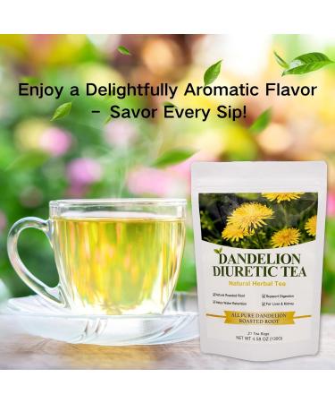 Natural Diuretic Dandelion Root Tea Organic for Fluid Retention Water Away Tea with Dandelion Root & Milk Thistle for Temporary Water Weight Gain - Buy Online on GoSupps.com