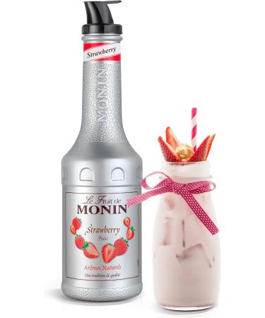 MONIN Le Fruit Fraise Fruit-Based Preparation For Cocktail Culinary and Smoothie 4x1L - Buy Online on GoSupps.com