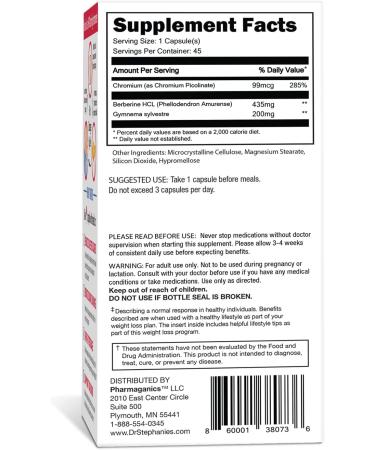 Pharmaganics Dr. Stephanie's Bundle Pack - 24 Hour Support and Carb & Sugar Blocker - Daily Supplement - Buy Online on GoSupps.com