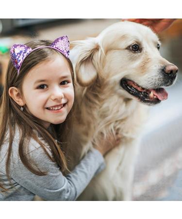 Bezavea 10 Pieces Cat Ear Hair Hoops Hair Hoop Shiny Reversible Sequin Cat Ears Headbands Glitter Cat Ears Headband Cat Ears Headbands Sequins for Women Girls Daily Life and Party Supplies - Buy Online on GoSupps.com