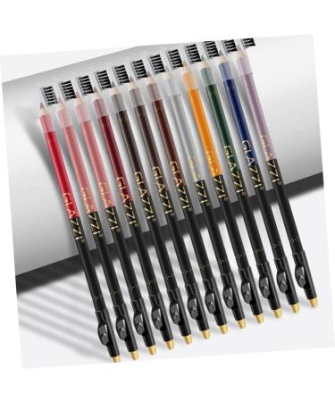 VINTORKY 12pcs Lip Liner Eyeliner Natural Pen Makeup Lip Liner Makeup Supplies Eyebrow Pencil Black Wood - Buy Online on GoSupps.com