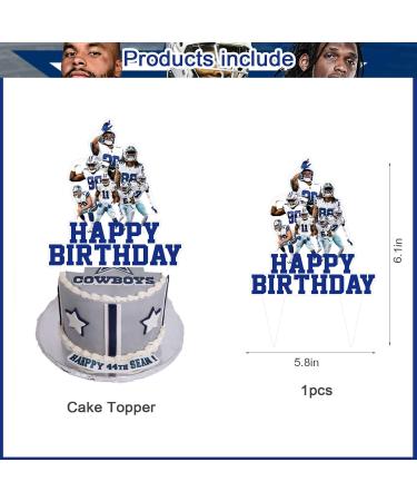 37pcs Cowboys Football Cake Topper and Cupcake Toppers Set Dallas Football Birthday Party Supplies for Cowboys Soccer Party Decorations - Buy Online on GoSupps.com