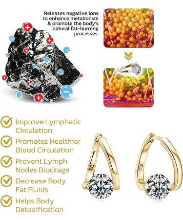 Flyolux Halolux Lymphatic Drainage Earrings - Germanium Magnetic Therapy Earrings in Silver & Gold - Buy Online on GoSupps.com