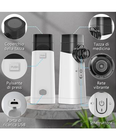 Portable Inhalation Device Set | Noiseless Treatment for Respiratory Diseases | Child & Adult Inhalator Venerbler - Buy Online on GoSupps.com