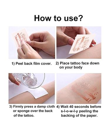 Howaf 27 Pcs Rose Gold Team Bride Metallic Temporary Tattoos - Bachelorette Party & Wedding Accessories - Buy Online on GoSupps.com