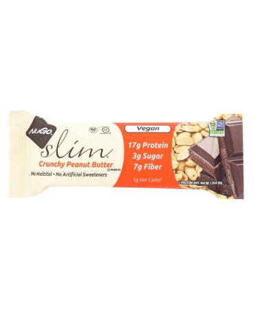 Nugo Nutrition Bar - Slim - Crunchy Peanut Butter - 1.59 Oz Bars - Case Of 12