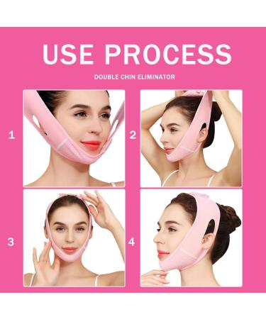 Double Chin Eliminator Chin Strap for Double Chin for Women Breathable and Comfortable V Line Lifting Mask for Women Double Chin Face Lift Prevent Sagging Get Rid of Double Chin (Pink) - Buy Online on GoSupps.com