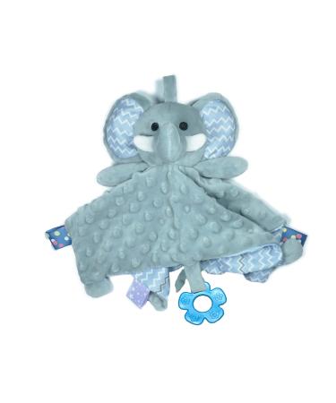 TOYTELLINI Soothe & Sense Super Soft Baby Soothing Blankie - Security Blanket with Rattle and Teether  Nursery Toy  Baby Gift  Sensory Toys for Baby and Toddler 0-36 Months (Grey Elephant)