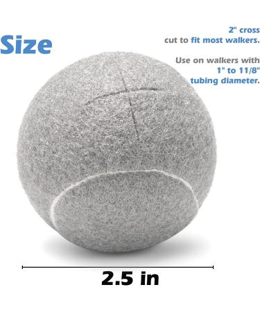 4PCS - Walker Glide Balls Precut Walker Tennis Balls for Furniture Legs and Floor Protection Walkers Legs Universal Precut Glide Balls Heavy Duty Long Lasting Felt Pad Glide Coverings Fit Most Walkers Grey - Buy Online on GoSupps.com