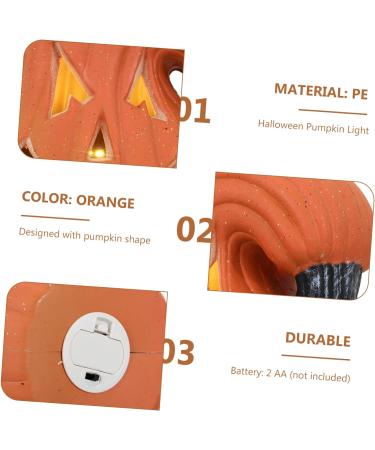 HOMSFOU Pumpkin Lantern Ornament Halloween Decor Trick or Treat Pumpkin Lamp Plastic Jack o Lantern Pumpkins Festival Ornament Halloween Lantern Halloween Light Decor 3d Hollow Out Pe Led Orange 16X12CM - Buy Online on GoSupps.com