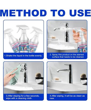 Acssart Bathroom Descaler Acssart Foam Cleaner Bathroom Efficient Bathroom Cleaner with Spray Nozzle Bathroom Descaler Stubborn Stains Cleaner Descaler Bathroom Cleaner 1pcs - Buy Online on GoSupps.com