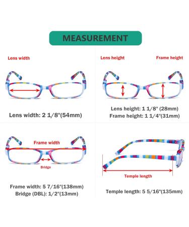 Eyekepper 4 Pack Women's Fashionable Reading Glasses - Stripe Design +2.00 - Stylish & Comfortable Small Frames for Better Vision - Buy Online on GoSupps.com