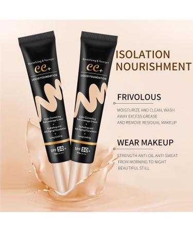 Buy CC Cream Tinted Moisturizer SPF 50 | Full Coverage Color Correcting Foundation | Hydrating & Long-Lasting Matte Finish - Buy Online on GoSupps.com