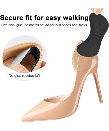 4 Pairs Self-Adhesive Heel Pads - Cushioning for Comfort Pain Relief & Improved Fit - Black Heel Protectors - Buy Online on GoSupps.com
