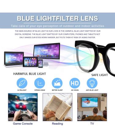 SIGVAN 4 Pack Bifocal Reading Glasses for Women - Blue Light Blocking Square Eyeglasses with Spring Hinges - Computer Readers (1.0x) - International Shipping Available - Buy Online on GoSupps.com
