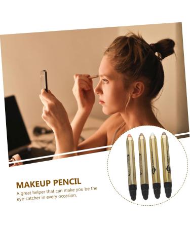 Beavorty 4pcs Highlighter Eyeshadow Pencil Eyeshadow Crayon Glitter Crayons Neutral Eyeshadow Plastic - Buy Online on GoSupps.com