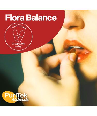 Puritek Naturals Flora Balance Candida Complex Capsules - Candida Cleanse Overgrowth Support - Best Candida Killer with Oregano Caprylic Acid - Gut Support Detox Supplement - 60 Caps - Buy Online on GoSupps.com