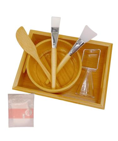 Face Mask Mixing Bowl Set - Bamboo DIY Facial Tools for Skin Care | Complete Mixing Tool Kit with Bowl Spatula Spoon & Brush Applicator - Buy Online on GoSupps.com