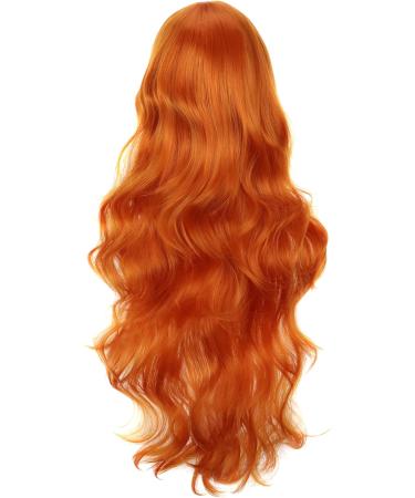 YEESHEDO 32 Long Wavy Curly Hair Cosplay Wig with Bangs in Ginger - Heat Resistant Synthetic Wig for Women | Perfect for Party, Costume, Anime, Halloween - Buy Online on GoSupps.com