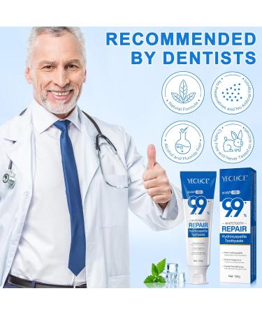 9.9% Nano Hydroxyapatite Toothpastes Fluoride Free Enamel Repair Toothpaste Natural Peppermint Fresh Breath Daily Use for Oral Health 240g(2pcs) 4.23 Ounce (Pack of 2) - Buy Online on GoSupps.com