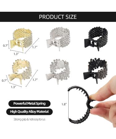 6PCS Rhinestone Shark Hair Claw Clips - Small Clips for High Ponytail, Ideal for Thick & Long Hair - Women's & Girls' Hair Accessories - Buy Online on GoSupps.com