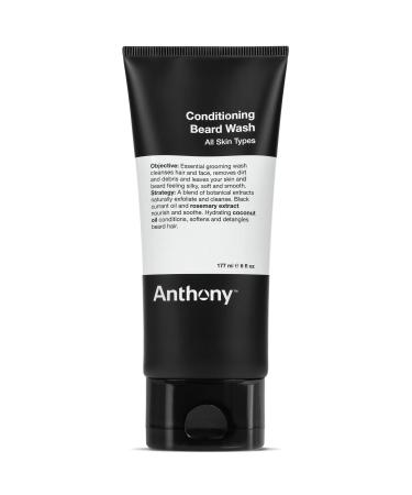 Anthony Conditioning Beard Wash 6 Fl Oz Contains Botanical and Rosemary Extracts Black Currant and Coconut Oils Cleanses Hydrates Softens and Detangles Beard Hair