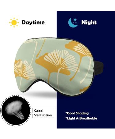 Ginko Leaves Sleep Mask - Adjustable Blindfold for Men & Women | Blocks Light for Travel, Nap, and Better Sleep - Buy Online on GoSupps.com